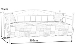 SIGNAL ŁÓŻKO ANKARA 90X200 BIAŁY