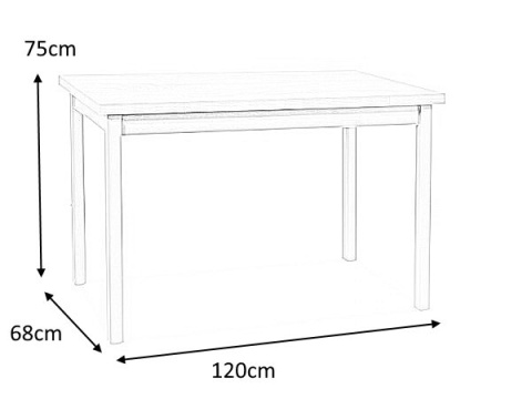 SIGNAL STÓŁ ADAM LAMINAT DĄB LANCELOT / ANTRACYT MDF 120x68 SIGNAL STÓŁ ADAM LAMINAT DĄB LANCELOT / ANTRACYT MDF 120x68