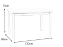 SIGNAL STÓŁ ADAM DĄB SONOMA / ANTRACYT 120x68 SIGNAL STÓŁ ADAM DĄB SONOMA / ANTRACYT 120x68