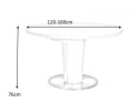 SIGNAL STÓŁ ORBIT BIAŁY MAT/BIAŁY MAT FI 120(160) SIGNAL STÓŁ ORBIT BIAŁY MAT/BIAŁY MAT FI 120(160)