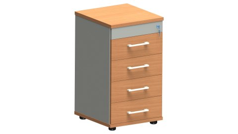 Meble Biurowe Kontenerek Komoda Silver K53 buk bawaria + szara platyna Meble Biurowe Kontenerek Komoda Silver K53 buk bawaria + szara platyna